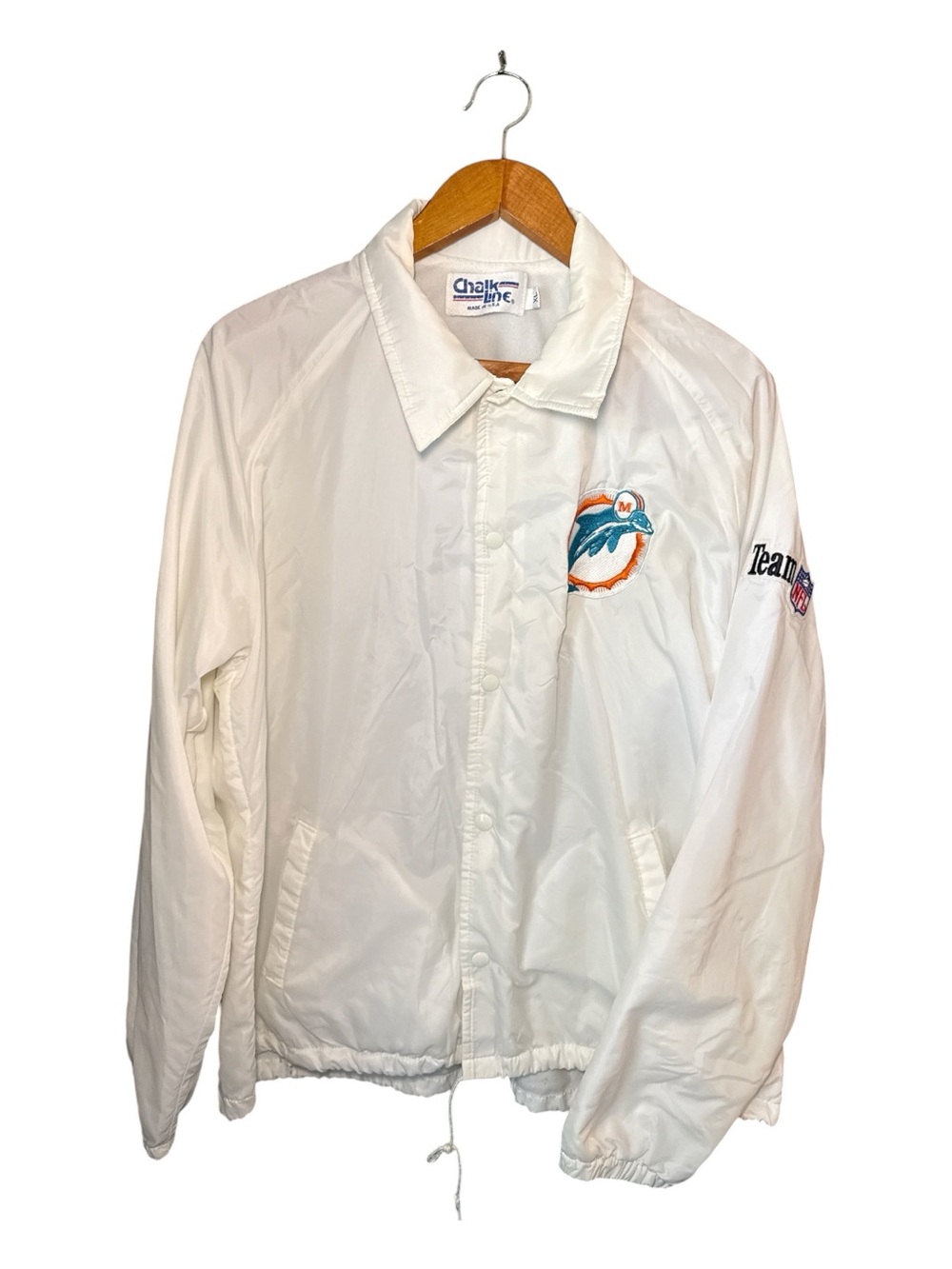 Vintage 1992 Chalk Line Miami Dolphins NFL Jacket XL Made USA